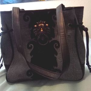 Original by Sharif Brown Leather Lionhead Knocker Purse